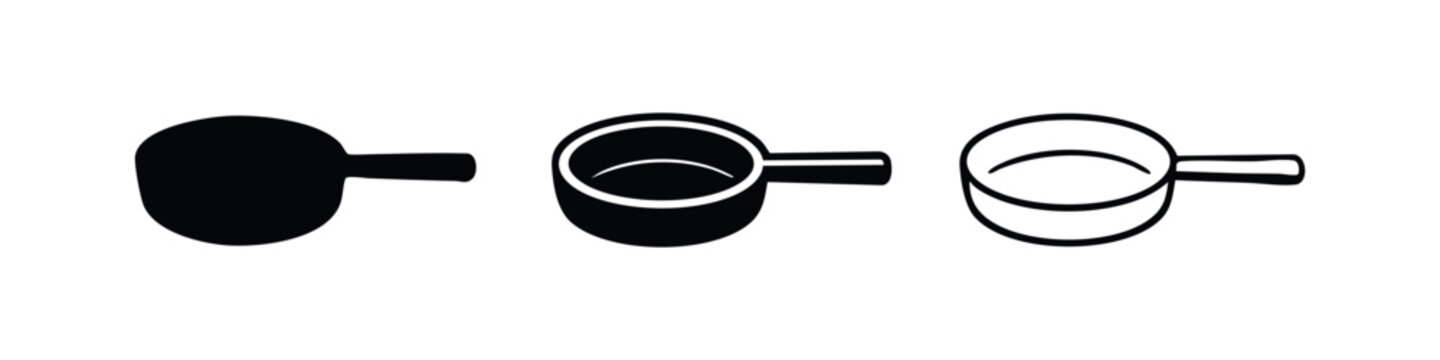 Three measuring spoon icons: solid black, filled outline, and line art