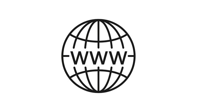 World Wide Web internet symbol icon.