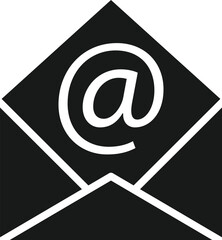 Fototapeta premium Email Envelope Vector Icon with Online Communication Illustration