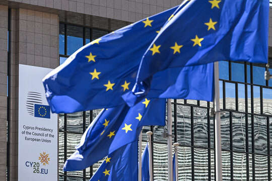 drapeau europeen Belgique Bruxelles CEE union europe commission presidence Chypre