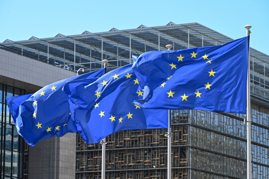 drapeau europeen Belgique Bruxelles CEE union europe commision