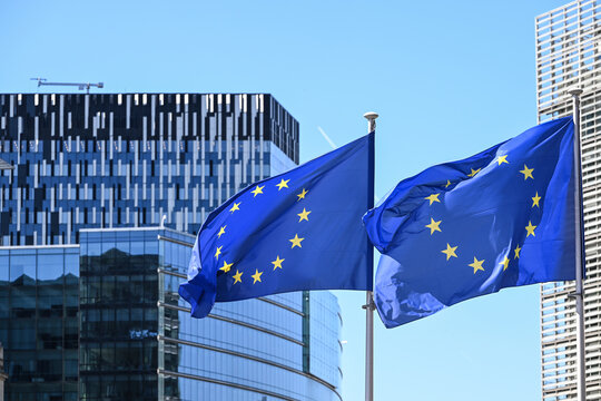 drapeau europeen Belgique Bruxelles CEE union europe