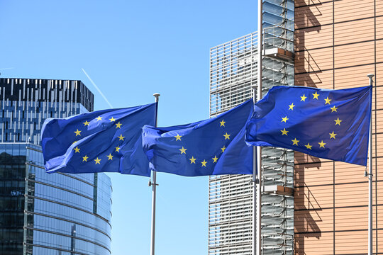 drapeau europeen Belgique Bruxelles CEE union europe