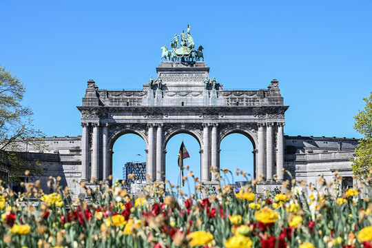 Belgique Bruxelles cinquantenaire fleurs