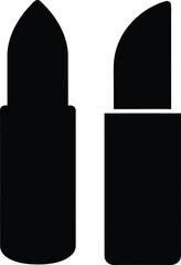 Fototapeta premium Two black lipsticks displayed side by side in a striking silhouette high quality