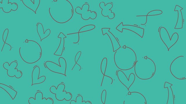 Abstract doodle pattern background for video scenes.