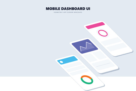 Modern UI infographic elements vector set, editable interface widgets, buttons, charts and screens for mobile app and website design, dashboard mockups, wireframes and presentation slide layouts.