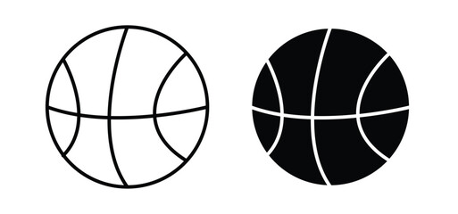 Basketball icon editable stroke outline vectors. EPS10 © tara