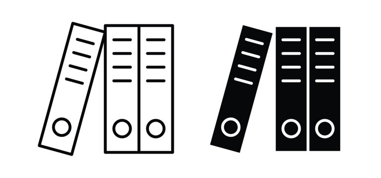 Binder icon editable stroke outline vectors. EPS10