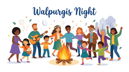 Fototapeta premium Vector of people celebrating 