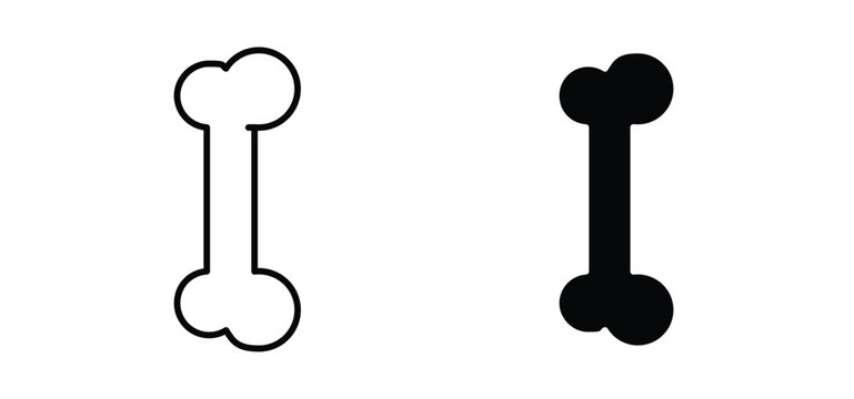 Bones icon editable stroke outline vectors. EPS10