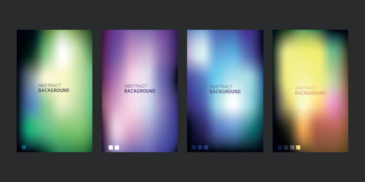 Vibrant abstract gradient backgrounds displayed on digital screens
