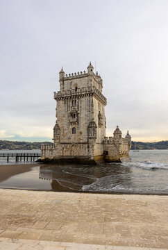 Belem Tower on the Tagus River in the city of Lisbon in Portugal PRT