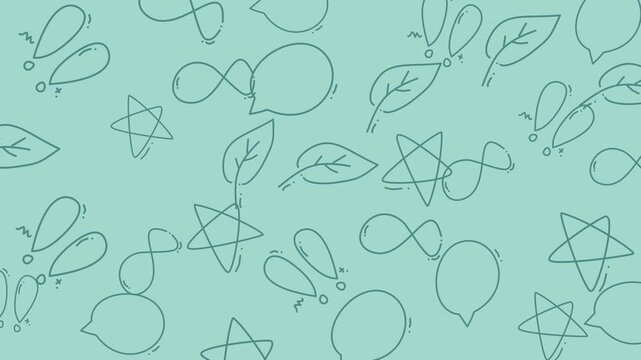Abstract Pattern Doodle Loop Video With Repeating Shapes.