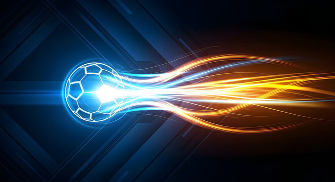 Dynamic fotball soccer energy a striking visual of speed and power