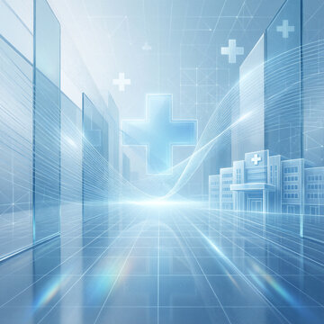 A sleek futuristic corridor with glowing blue tones, reflective surfaces, and abstract digital elements, representing advanced technology, data flow, and modern innovation in a high-tech environment.