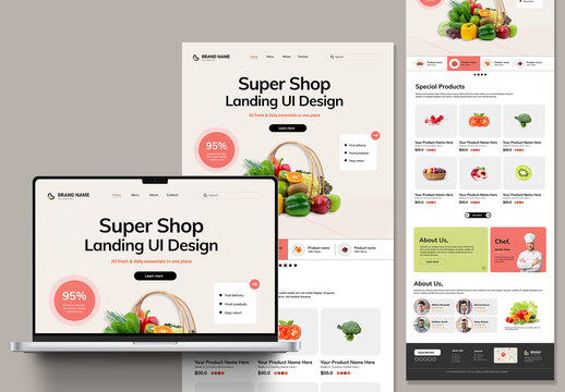Ecommerce Grocery Store Website Template