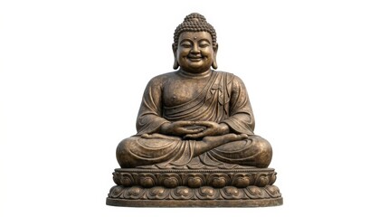 Obraz premium Serene Buddha Statue with Peaceful Expression for Tranquil Spaces and Spiritual Decor