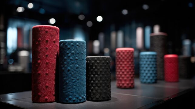 Textured Grip Tape Rolls in Various Colors Displayed Neatly