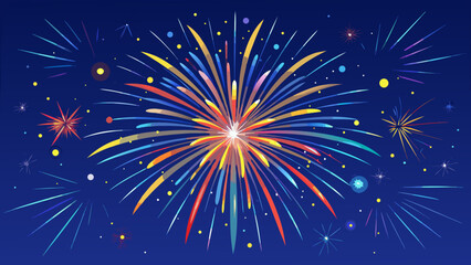 Fototapeta premium fireworks over the night sky