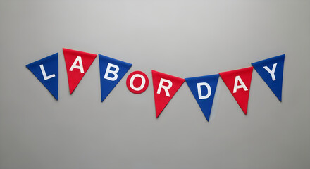 Obraz premium Festive labor day banner celebrating american workers and the holiday