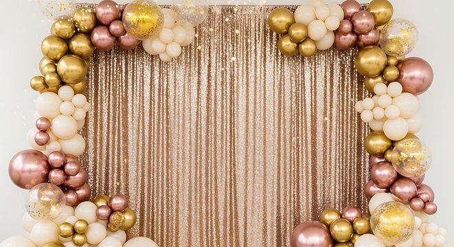 Golden beaded curtain with multicolored wooden beads for boho home decor