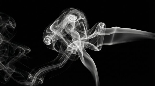Artistic Close up Swirling Smoke Resembling Dancer