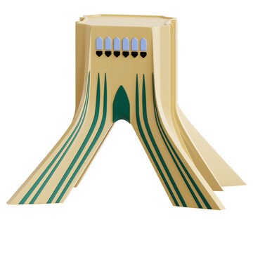 Azadi Tower Illustration in Tehran, Iran