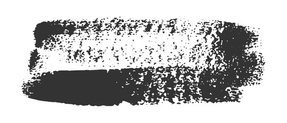 Fototapeta premium Dark grunge brush stroke , textured ink paint smear for urban graphic design, distressed background, artistic banner, and gritty branding elements.