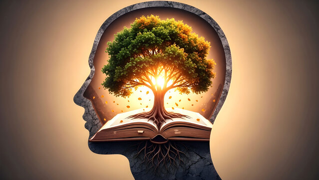 Knowledge Tree Growing from Open Book Inside Mind