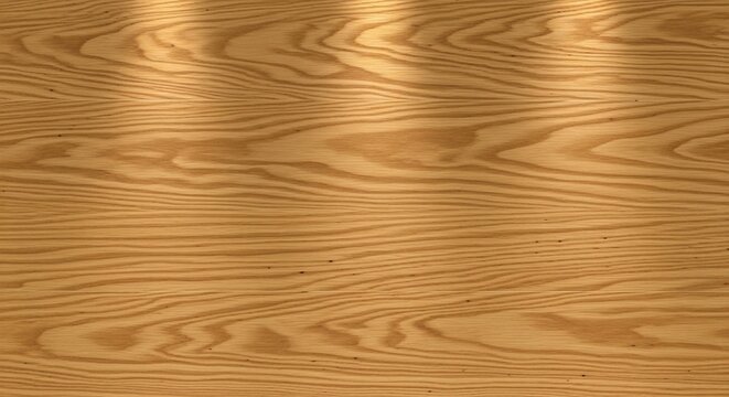 Natural Wood Grain Texture with Warm Golden Light Reflections.