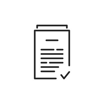 good audit or assessment icon like thin line doc