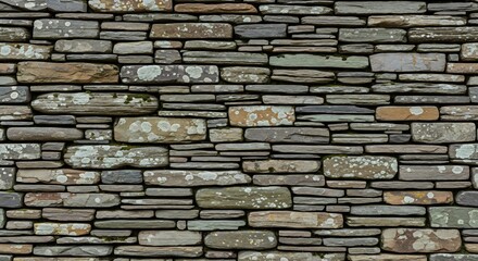 Fototapeta premium Rustic Stone Wall Texture Background with Natural Rock Patterns.