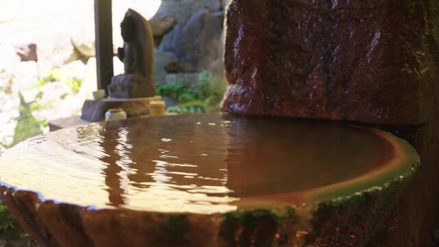 Boiling Geothermal Spring Water in Japanese Basin, Beppu City