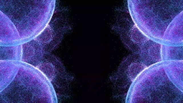 Cosmic particle tunnel loop for music and creative industry background, ideal for DJs, VJs, event organizers, digital artists, and entertainment media