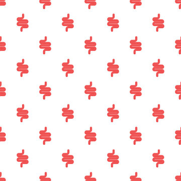 Repeating gut shapes forming a medical anatomy and digestive health pattern