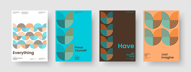 Obraz premium Geometric Business Presentation Design. Isolated Brochure Layout. Creative Report Template. Book Cover. Flyer. Background. Banner. Poster. Journal. Leaflet. Brand Identity. Handbill. Newsletter