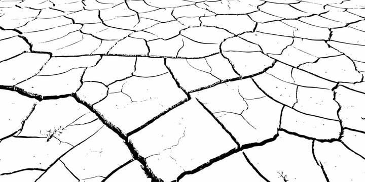 Dry cracked earth texture with large polygon patterns abstract desert soil background.