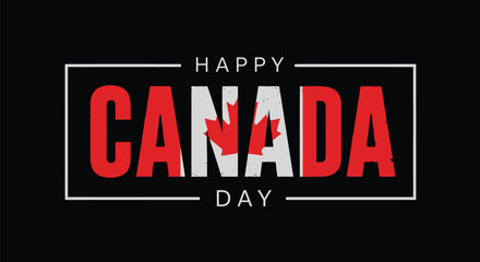 Obraz premium Happy canada day celebration a vibrant patriotic design for national pride