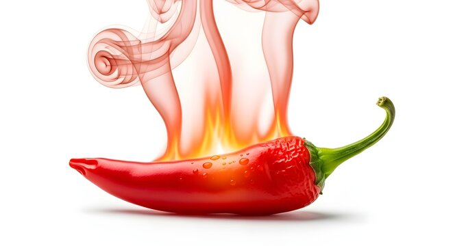 Fiery red chili pepper a spicy food illustration for heat and flavor enthusiasts