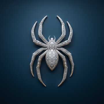 Diamond spider brooch luxury jewelry sparkling gemstone elegant design