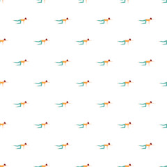 Fototapeta premium Woman performing a yoga exercise creating a repeating seamless pattern