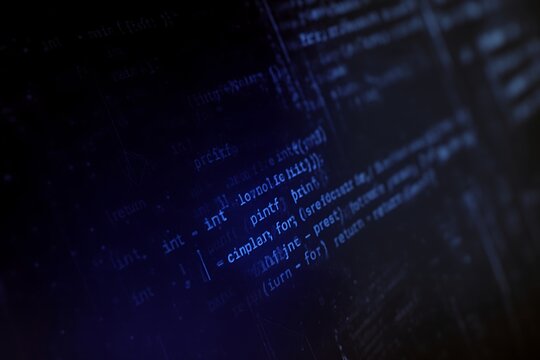 Coding programming developing typing script source languages symbols project data software engineering IT technology computer abstract screen background