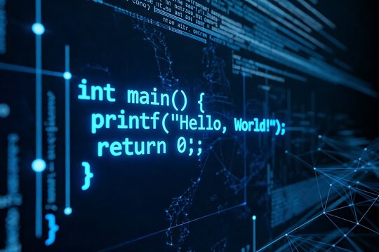 Coding programming developing typing script source languages symbols project data software engineering IT technology computer abstract screen background