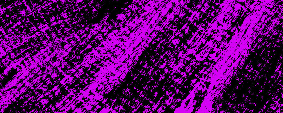 Brush stroke textured abstract background. Hand drawn neon purple scratches splatter grunge distressed black background. Grainy bold brush strokes texture for posters, banners, presentations
