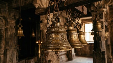 Fototapeta premium Temple bells spiritual place