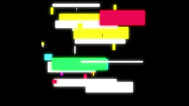A vibrant video showcasing colorful blocks on a black background