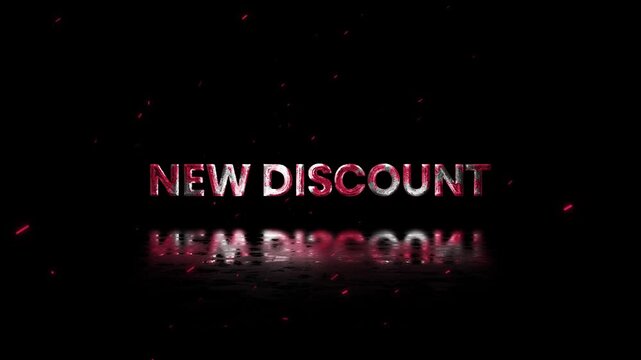 New Discount Rusty Metal Text Animation 4K Price Reduction Promotion for Retail Campaigns and Special Deals
