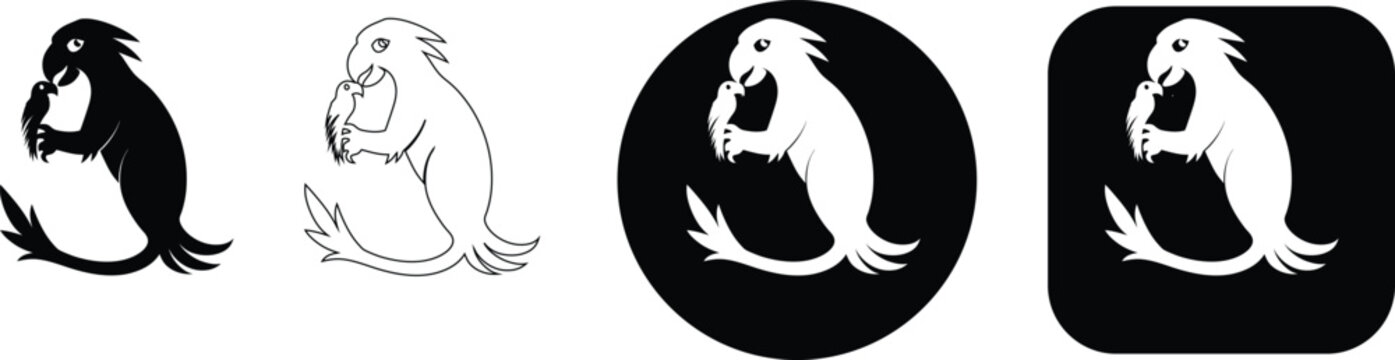 Elegant luna moth silhouettes and botanical branch line art icons for mystical nature branding vector