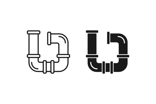 Industrial Water Pipes and Plumbing Connector System Icon